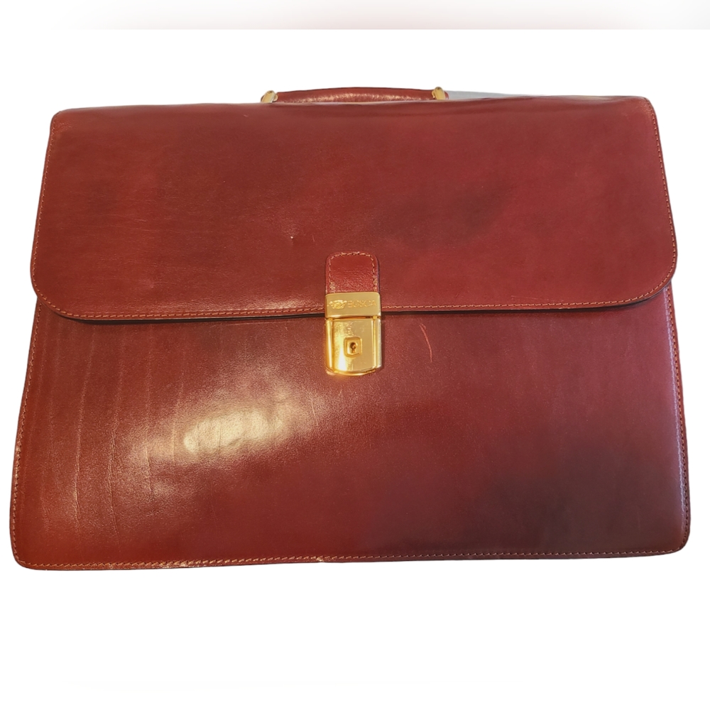 BOSCA BRIEFCASE GENUINE LEATHER LIKE NEW CONDITION